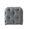 Genevieve Linen/Velvet Tufted Upholstered Cube Storage Ottoman, 1 Piece